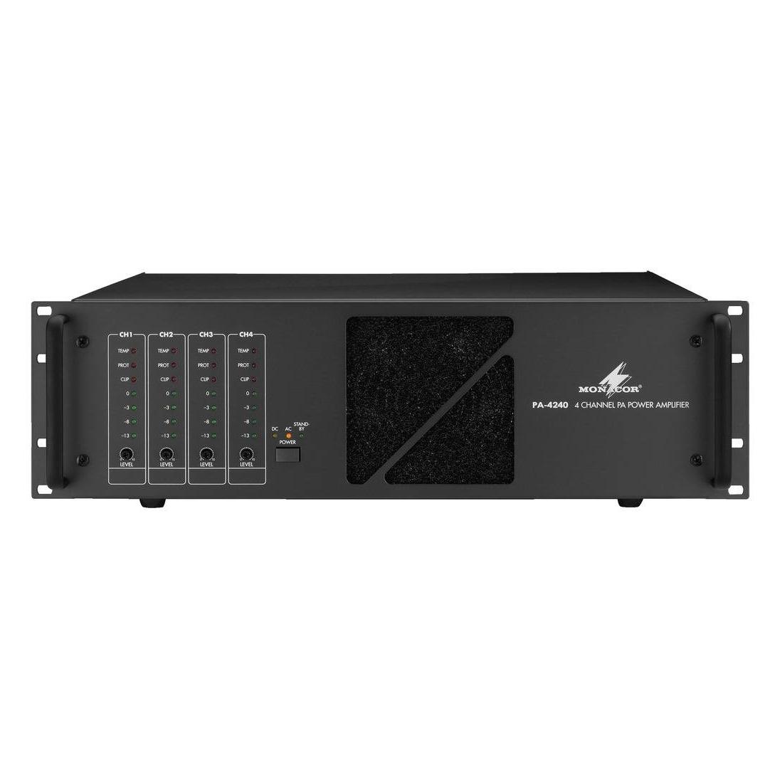 Monacor ELA-Verstärker PA-4240 240 W 4-Kanal (Verstärker) (PA-4240)