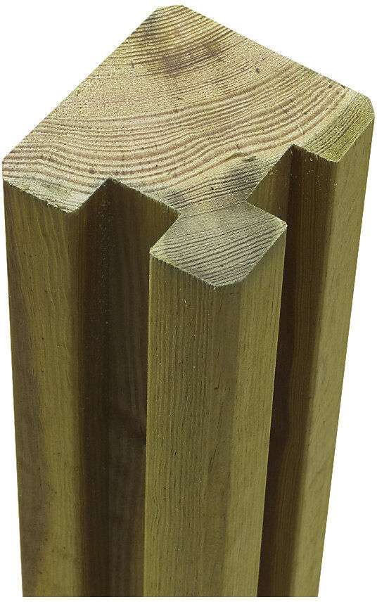 Profilpfosten, Ecke, 2 Spuren, Höhe 1880 mm, natur kaiserkraft