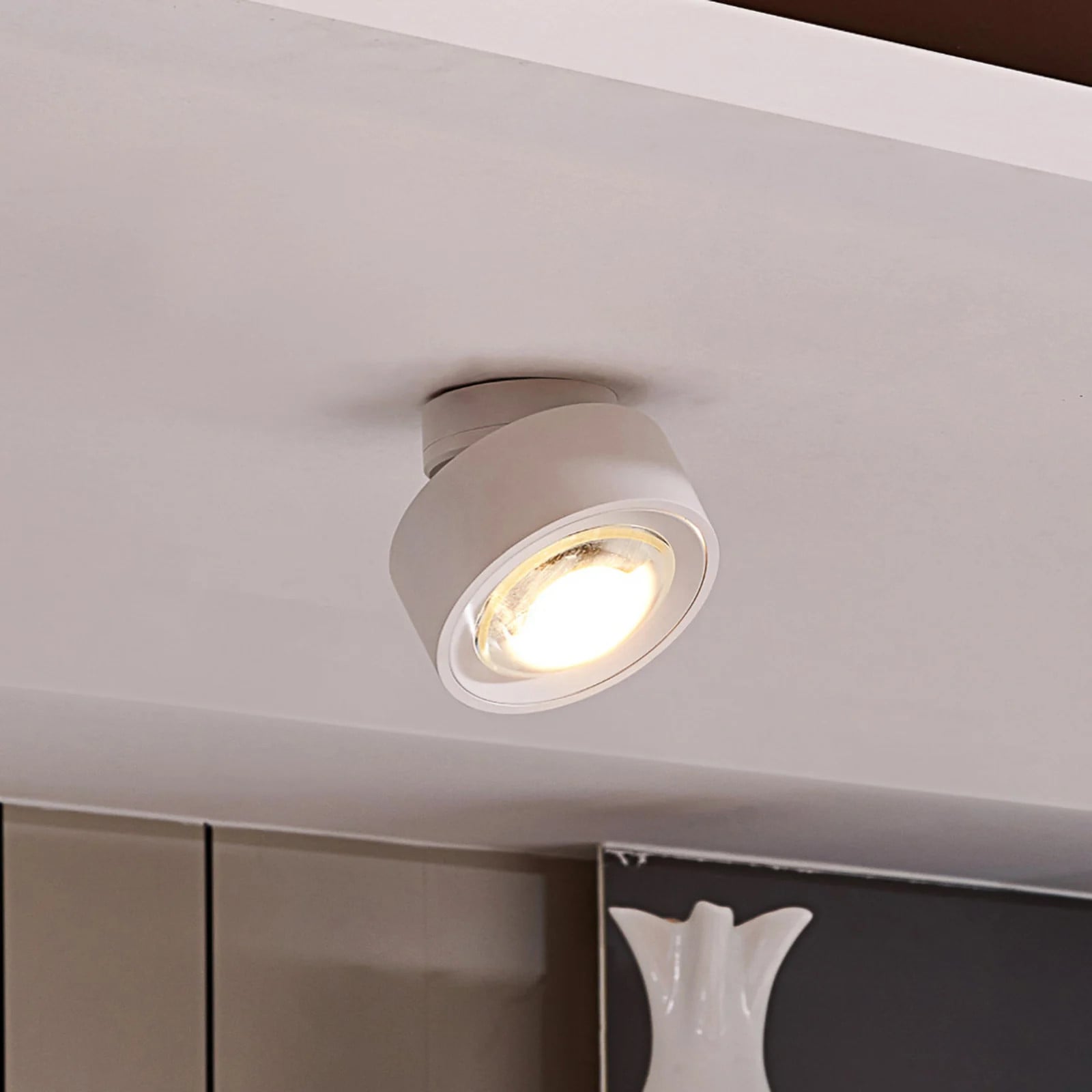Arcchio Rotari LED plafondlamp wit - Modern ronde plafondlamp voor woonkamer en eetkamer - Dimbaar
