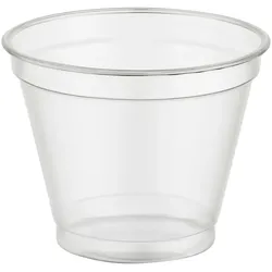 VEPATIM 50x Trinkbecher Smoothiesbecher Dessertbecher 250 ml O 95mm PET glasklar
