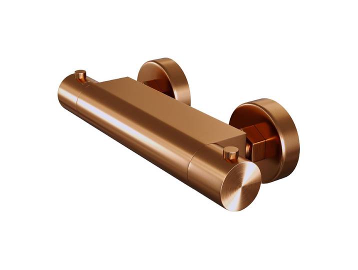 Brauer Copper Edition - Opbouw Douche Thermostaatkraan - Koper Geborsteld PVD