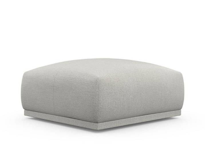 TRENDMANUFAKTUR Hocker Braga 85 x 85 cm, Japandi-Stil, hochwertiger Kaltschaum (1 St), moderner Polsterhocker, 85/42/85 cm (B/H/T)