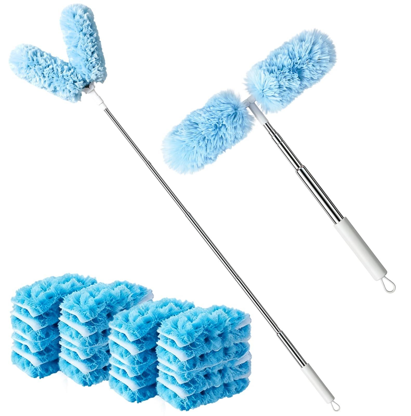 Dripio multifunctionele antistatische stofwisser met telescoopsteel van 210 cm en 25 doekjes