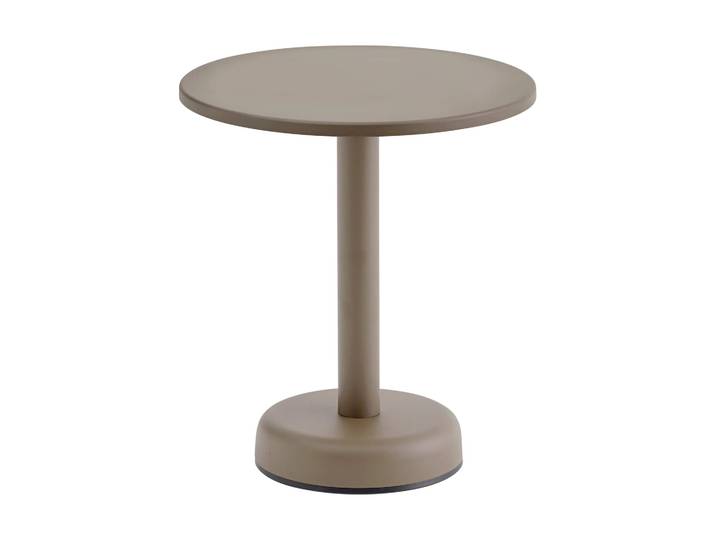 Muuto Table basse Linear Steel Taupe, Ø42x47 cm