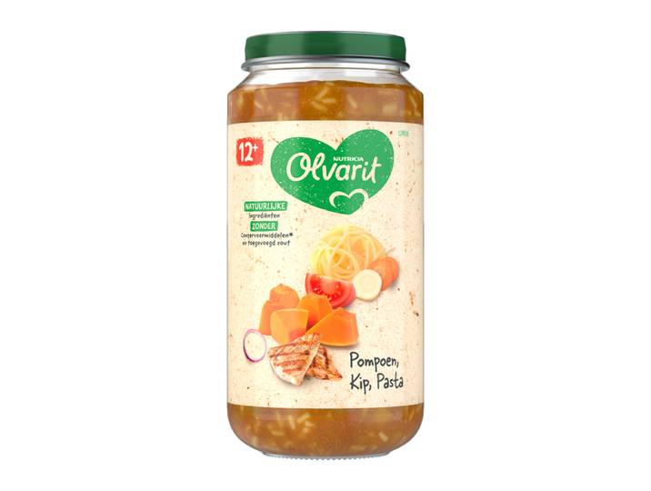 OLVARIT Maaltijd 12maanden+ Pompoen Kip Penne 250gr