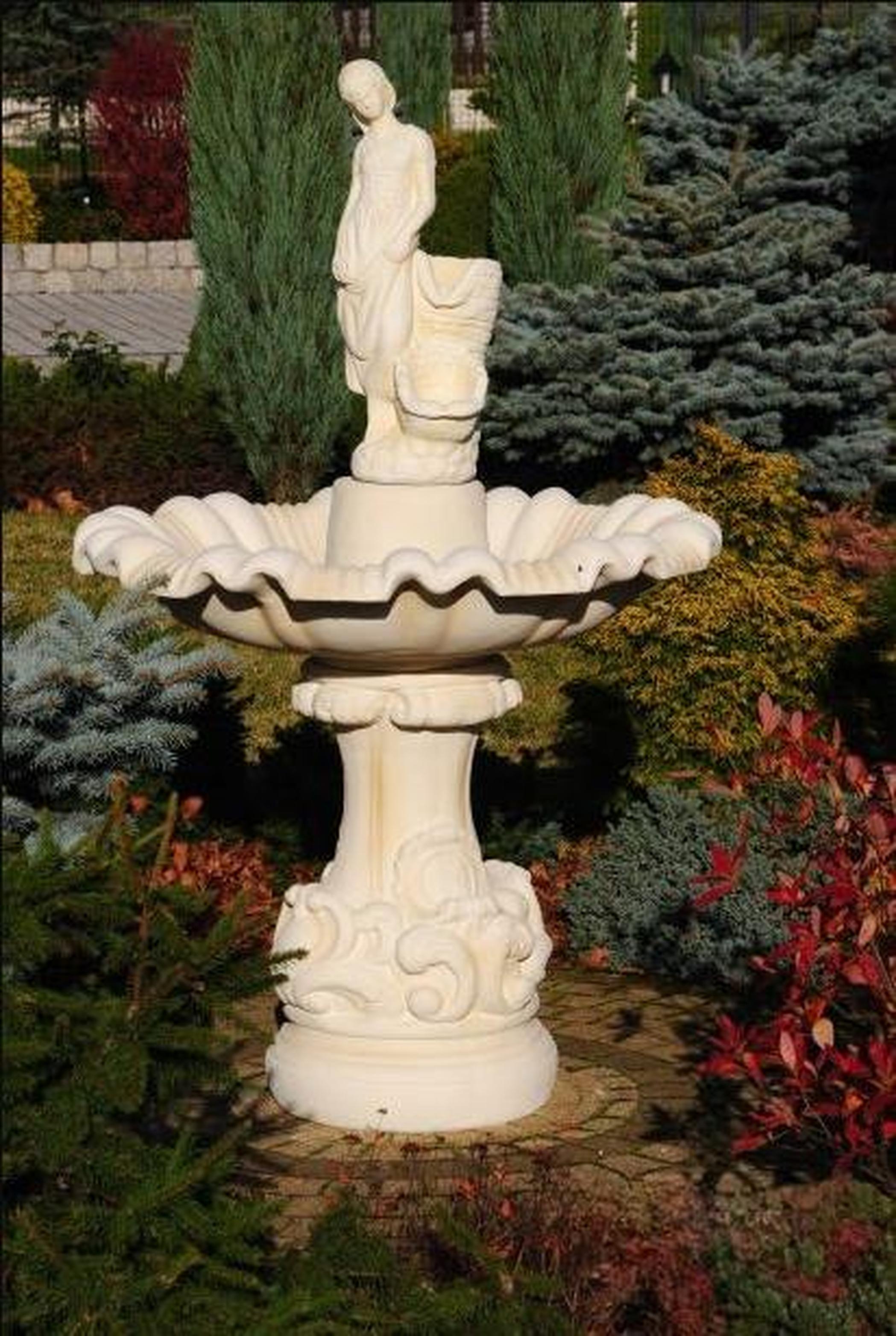 Zierbrunnen Springbrunnen Skulptur Brunnen Dekoration Garten Fontaine 157cm Neu