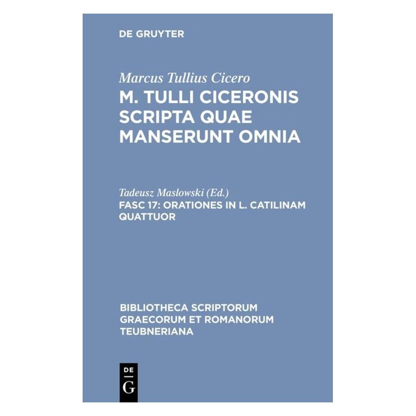 De Gruyter M. Tulli Ciceronis scripta.17 (Latein, Hardcover, Marcus Tullius Cicero) (67833907)