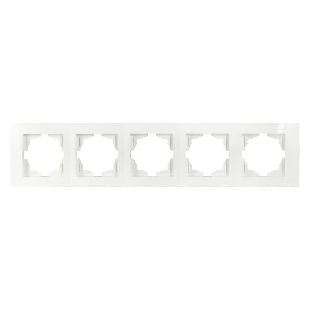 Gunsan Moderna 5-fach Rahmen für 5 Steckdosen Schalter Dimmer Weiss (31793594)