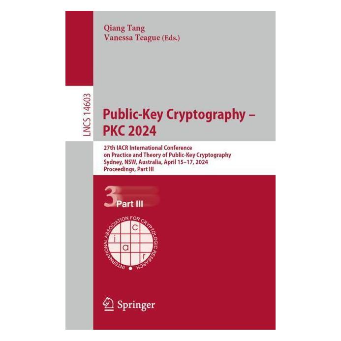 Springer Public-Key Cryptography - PKC 2024 (Englisch, Softcover, Qiang Tang, Vanessa Teague) (57027320)