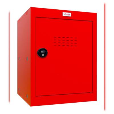 Phoenix CL0544RRC Würfel-Schließfach Cube Locker 66L Rot - Kombinationsschloss - Für Hause, Büro, Fitness, Schüle