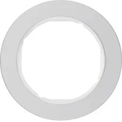 Hager Rahmen 1fach R.Classic Alu pw