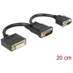 Delock Adapter DMS-59 Stecker > DVI 24+5 Buchse + VGA Buchse 20 cm