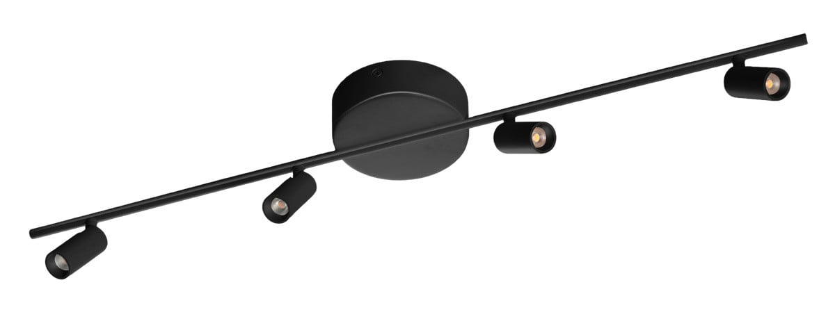 ETH Minora 4-lichts led plafondlamp - zwart