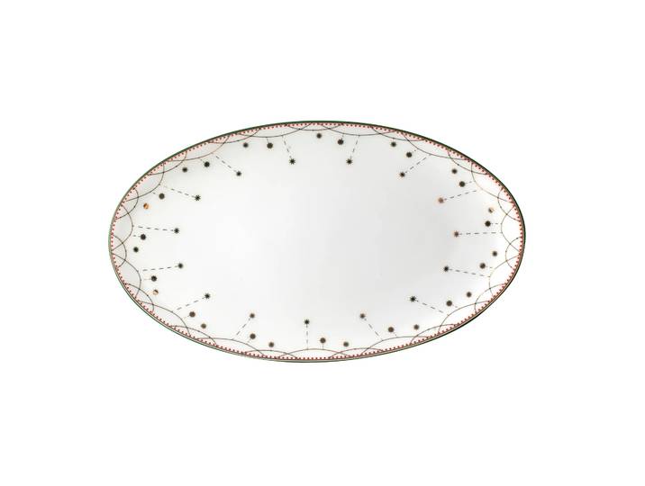 Wik & Walsøe Plat à service Julemorgen oval 20 cm