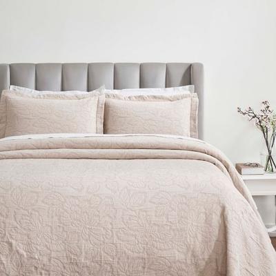 Home City, Inc. Hibiscus Matelasse Bedspread Set, King, Blush