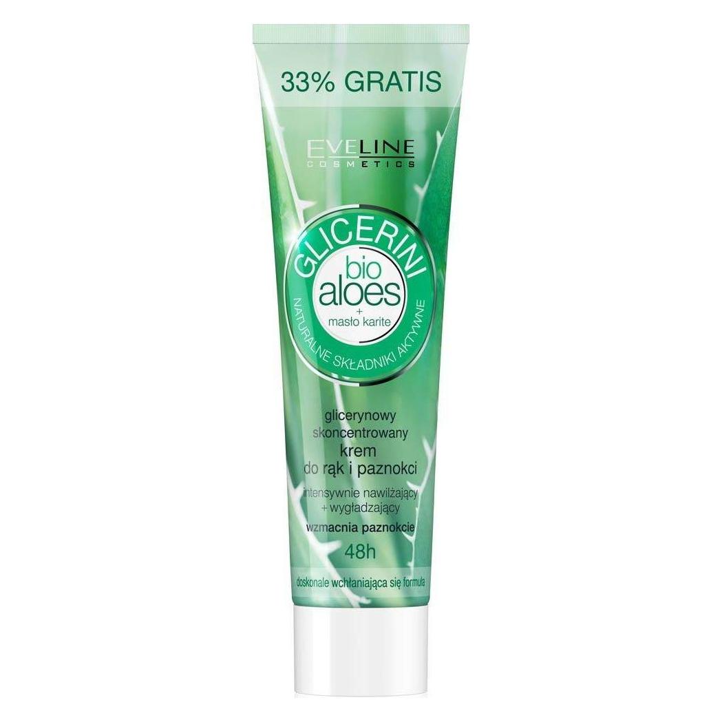Eveline Glycerin Concentrated Hand And Nail Cream Deeply Nourishing And Smoothing Bio Aloe & Karite (125 ml) (33395201)