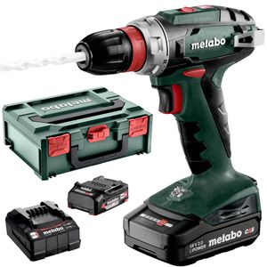 Metabo Akku-Bohrschrauber BS 18 Quick, 18 V / 2,0 Ah, mit 2 Akkus, Ladegerät und Koffer