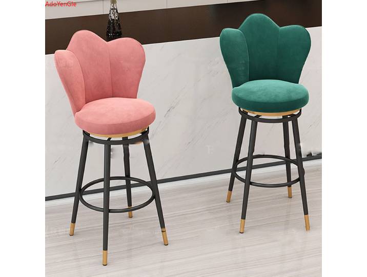 Chaises de Bar hautes de styliste élégantes, modernes, rondes en métal doré, Design nordique minimaliste, confortable, tabouret de maison Barkrukken