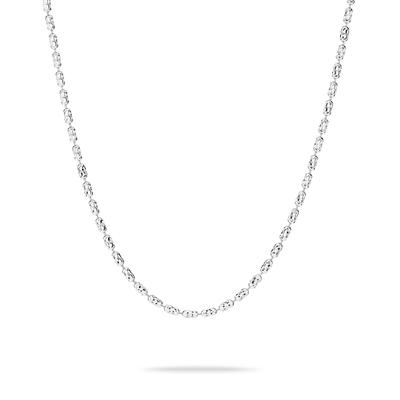 Gliederkette ECHTZEIT "Schmuck Geschenk Silber 925 Halskette The Glitter One", silber (silberfarben), Halsketten, Damen, Silber 925 (Sterlingsilber), L: 50, Gliederkette