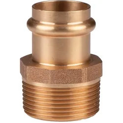 Kupfer Pressfitting Übergang aus Rotguss 28 mm - 1 1/4" AG V+M-Kontur DVGW
