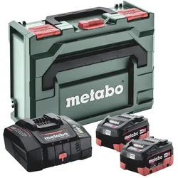 Metabo, Werkzeugakku + Ladegerät, Basic-Set 2x LiHD 8 Ah + ASC 290 + metaBOX 145 685303000 Werkzeug-Akku un (18 V)