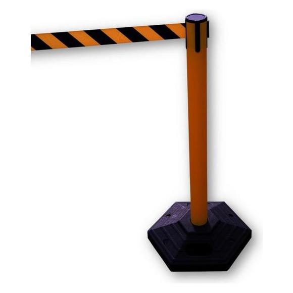 RS PRO Versenkbarer Absperrposten Sicherheits-Absperrung, H.Barr. 980mm L.Band 3m (2217881)