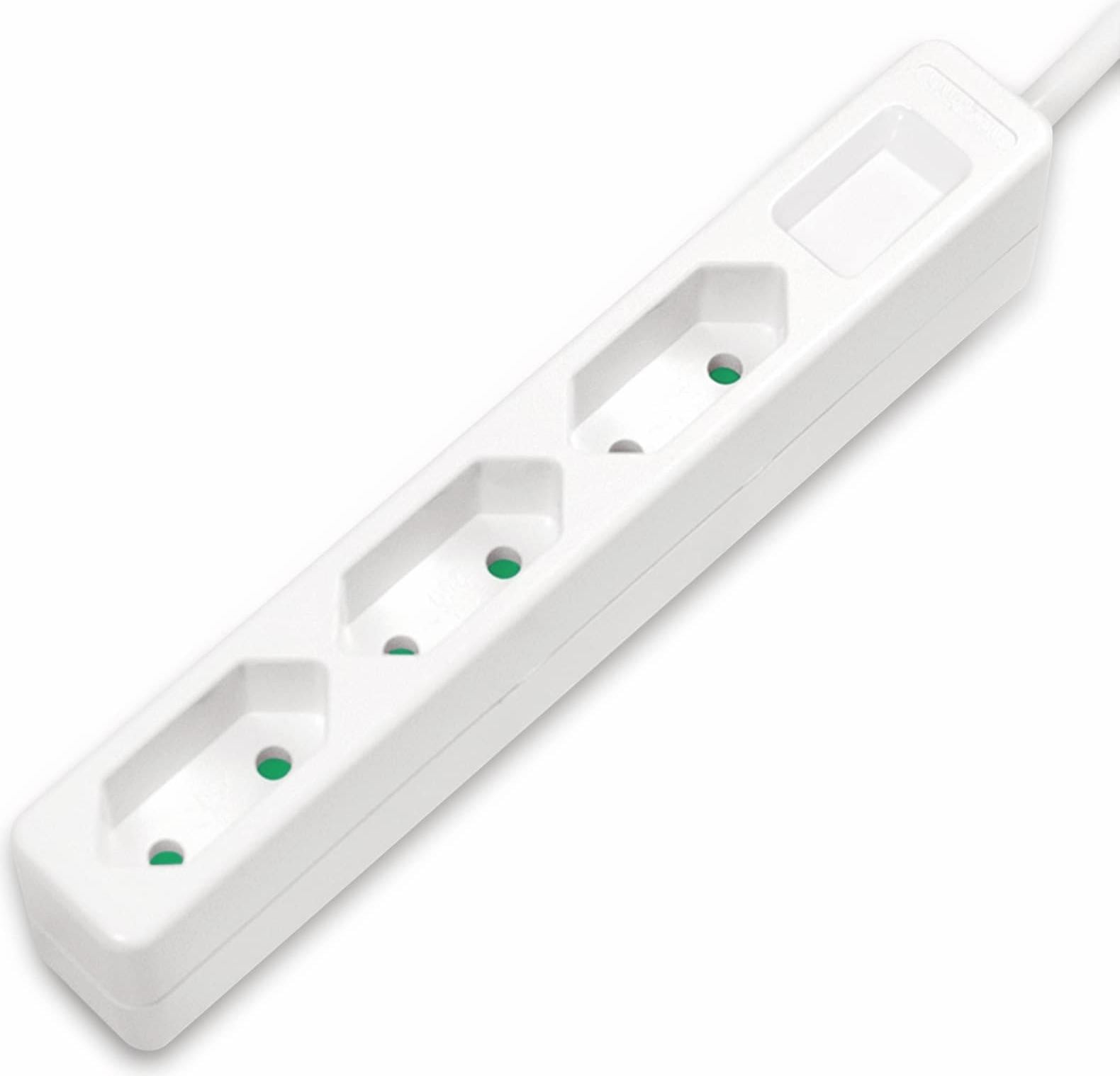 LogiLink LPS229 stekkerdoos 3-voudig zonder schakelaar wit