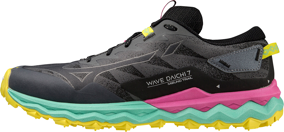 Mizuno Women's Wave Daichi 7 Iron Gate/Ebony/Fuchsia Fedora 36.5