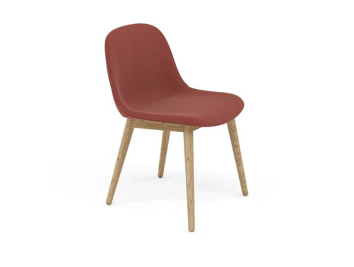 Muuto Fiber side chair Stuhl mit Holzbeinen Re-wool 558-oak