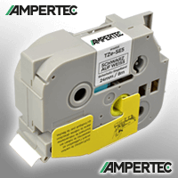 Ampertec Siegelband kompatibel zu TZe-SE5 schwarz auf weiß 24mm x 8m