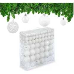 Relaxdays, Christbaumschmuck, Weihnachtskugeln-Set (150x)