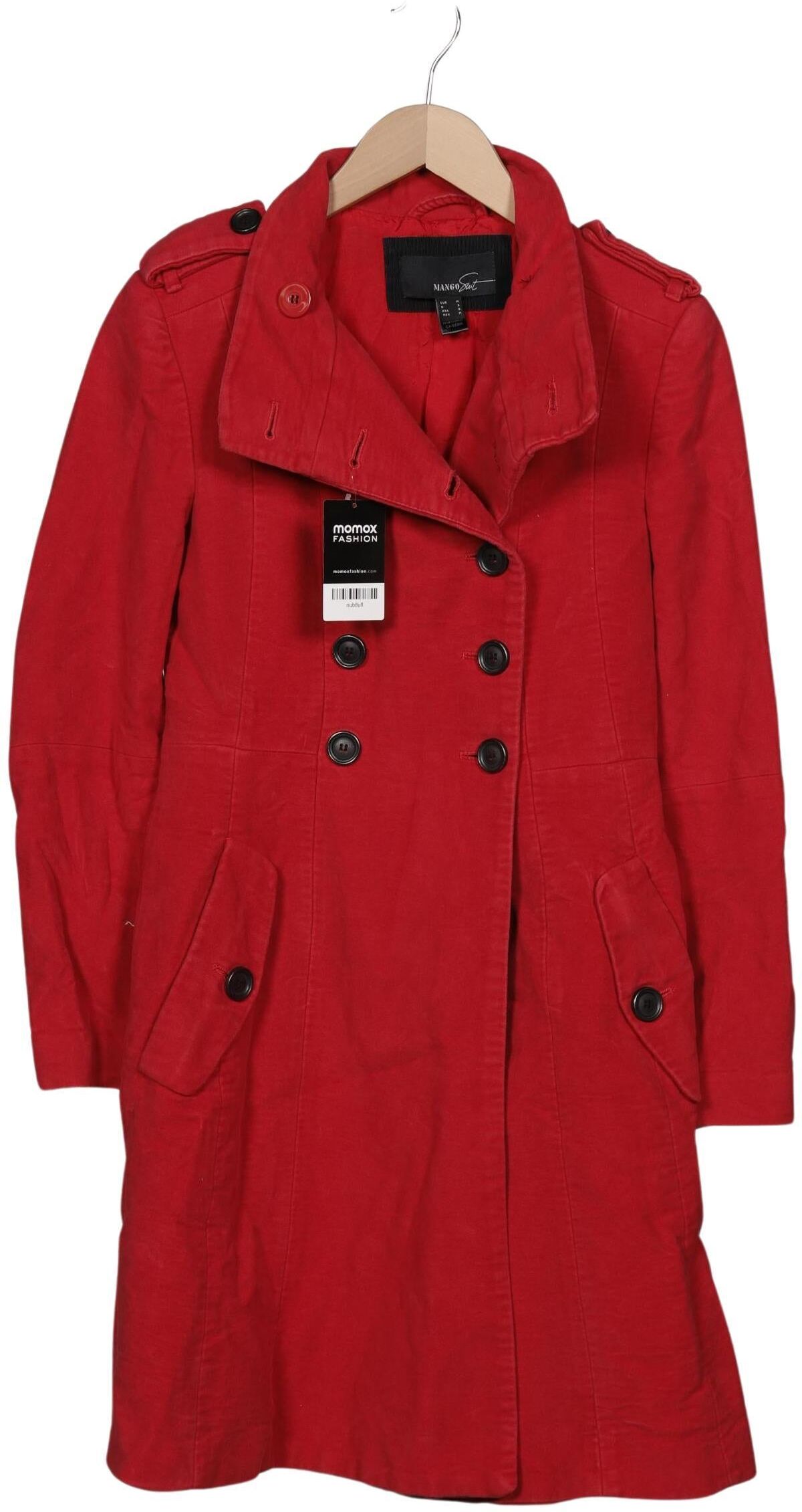 Mango Damen Mantel, Rot, Gr. M, Baumwolle / Viskose - Second Hand