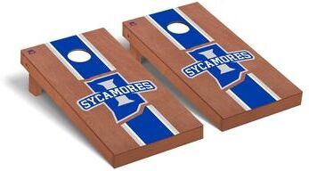Skip's Garage Indiana State ISU Sycamores Rosewood Cornhole Board Set