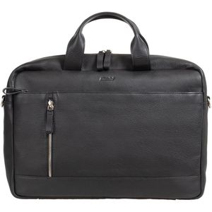 Alassio Laptoptasche Tiber, 47034, schwarz, bis 15 Zoll / 38,10 cm Laptops, Echt Leder