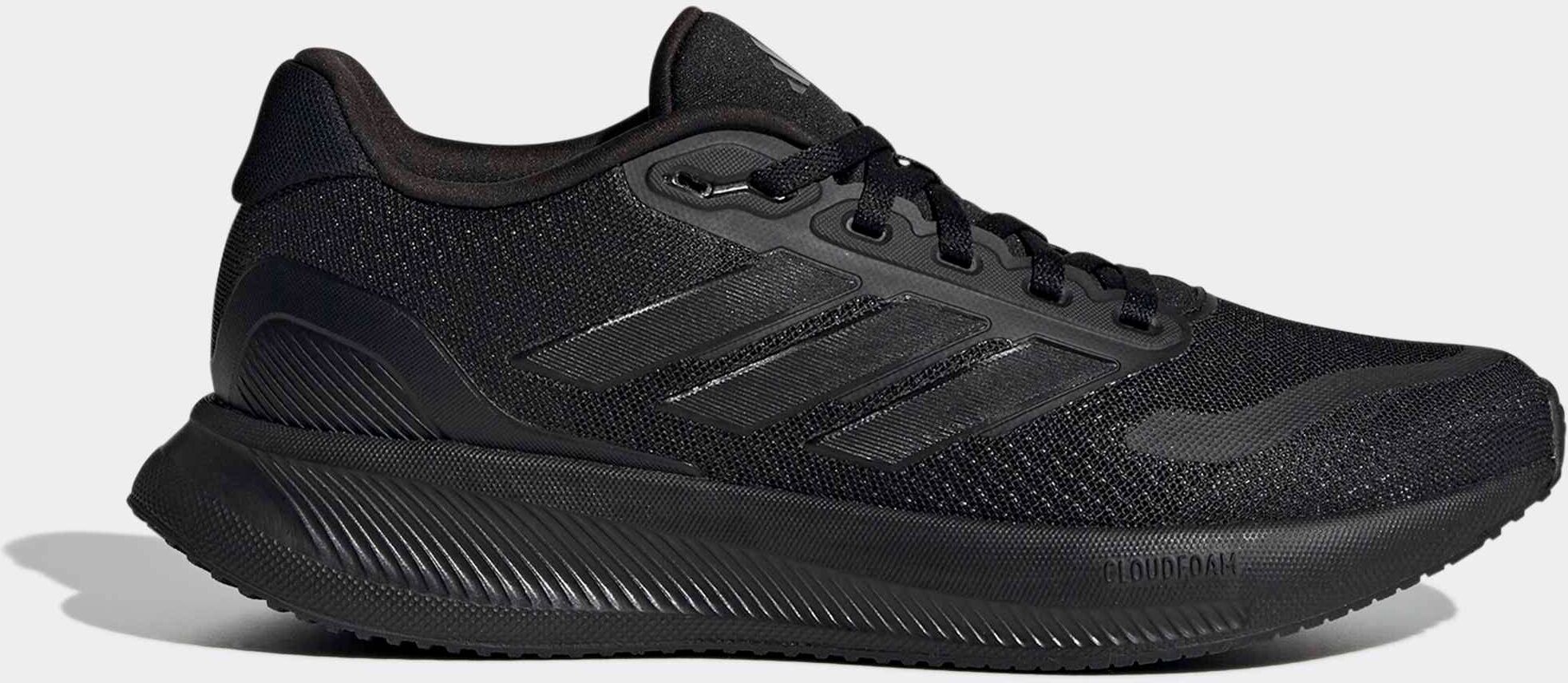Laufschuh ADIDAS PERFORMANCE "RUNFALCON 5", Damen, Gr. 39, schwarz (core schwarz, core schwarz, core schwarz), Synthetik, Textil, Schuhe Laufschuh