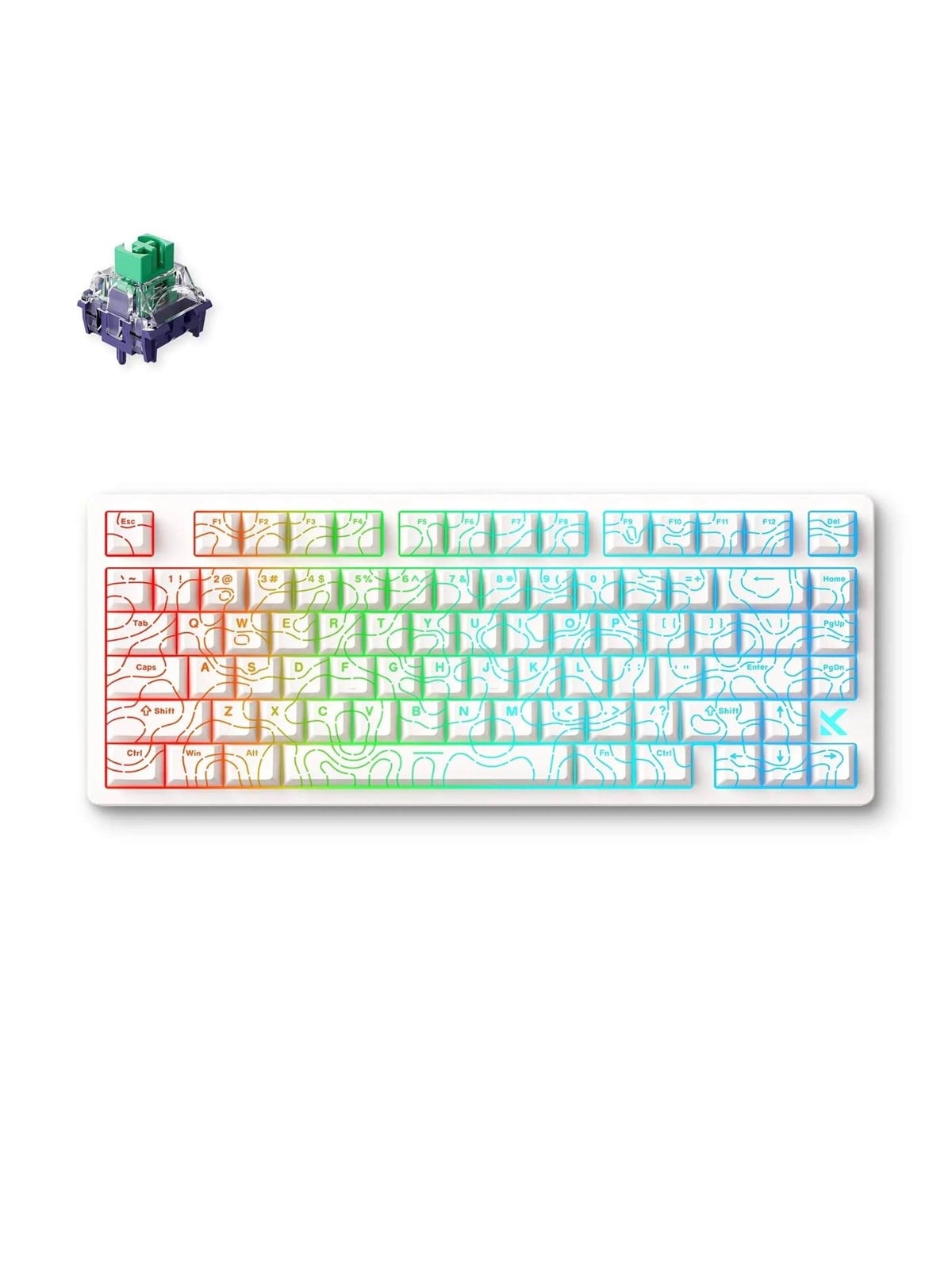 MCHOSE Jet 75 Kailh Magnetic God Hall Effect - Gaming Tastatur (TKL) - 75% - Englisch (US) - Weiss