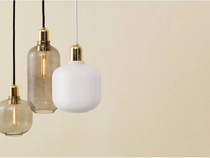 Amp Suspension Large Fumé/Laiton - Normann Copenhagen - Salon / séjour - Verre