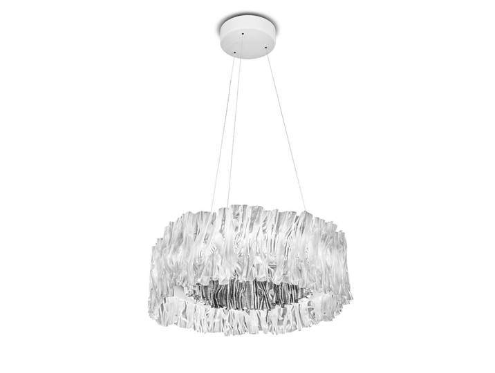 SLAMP lampe à suspension ACCORDÉON Accordeon (2700K Prisme / Silver - Lentiflex)