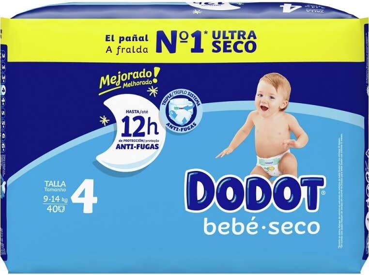 dodot Fraldas Bebé Seco Tamaño 4 9-14 Kg 40 uds