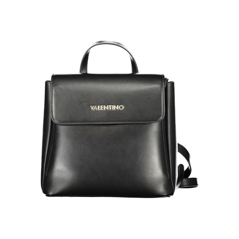 Mario Valentino Schwarzer Polyurethan Damen-Rucksack