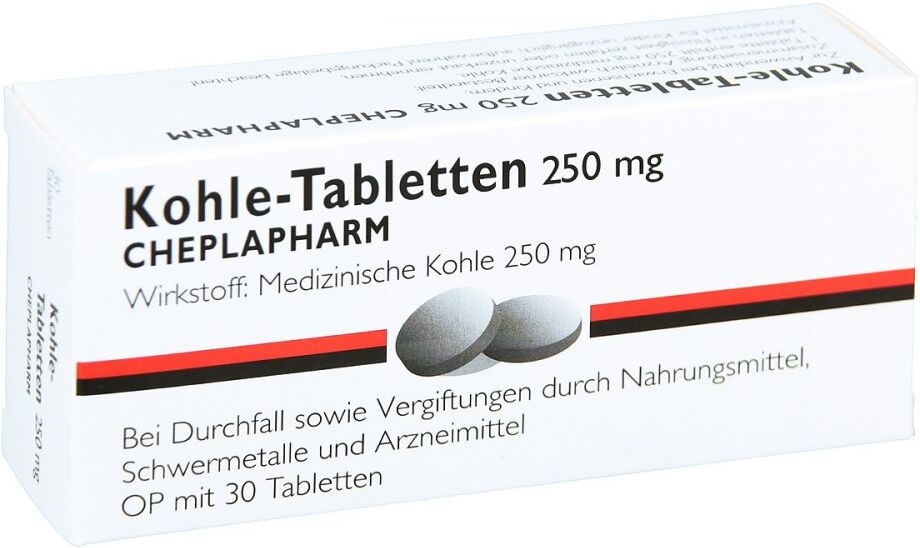 Kohle-Tabletten 250mg 30stk