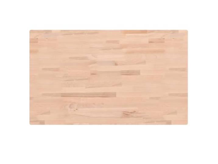 NKOPPFG Tischplatte Buche Massivholz 100x60x4 cm Rechteckig, Für Bartisch Und Beistelltisch, Einfache Reinigung, Naturbelassen