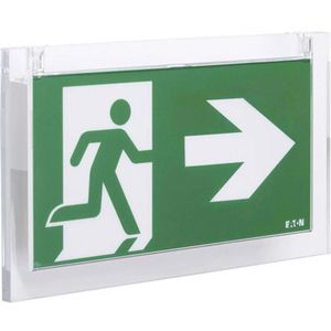 Ceag Notbeleuchtung CrystalWay, Fluchtwegleuchte, LED mit Akku, Wand- & Deckenmontage, 5 Piktogramme, für Not- & Dauerbetrieb