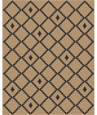Well Woven Jute Akita Moroccan Lattice Flat-Weave Area Rug