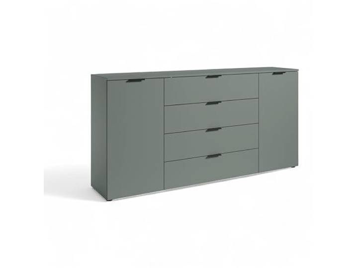 LINZ Kommode in Salbei - Modernes Sideboard mit viel Stauraum - 180 x 90 x 40 cm (B/H/T)