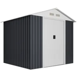 Wasabi - Metallisches Gartenhaus Advanced Seconde 4,1 m2 - 158x260x200 cm - Metallisches Außenschuppen - Schiebetüren - Zugangrampe - Robust - Sicher
