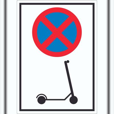 HB-Druck E- Scooter Parken verboten Aufkleber Elektro -Tretroller Roller A5 (148x210mm)