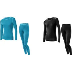 Löffler UNTERWÄSCHE SET LANG TRANSTEX® WARM - Damen - 38 schwarz (990)