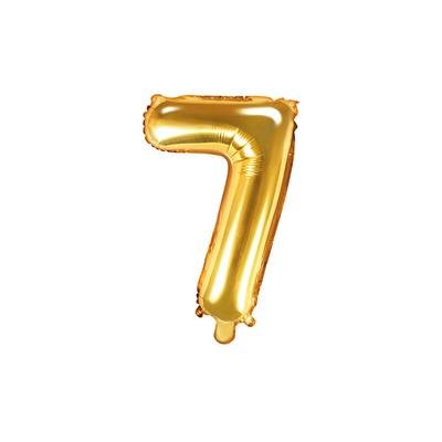 Folienballon gold Zahl 7