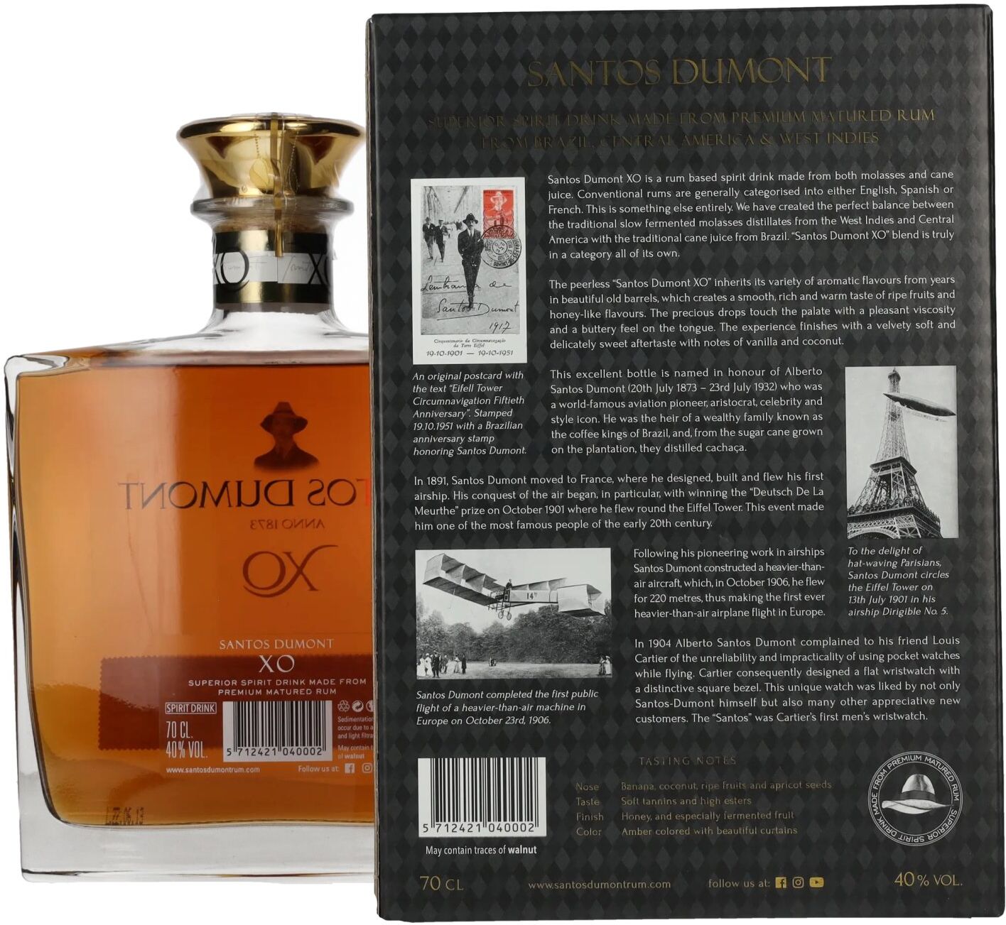 Santos Dumont XO Superior Spirit Drink 40% Vol. 0,7l in Geschenkbox
